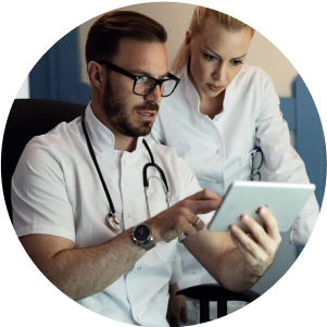 Patient receiving high-quality care